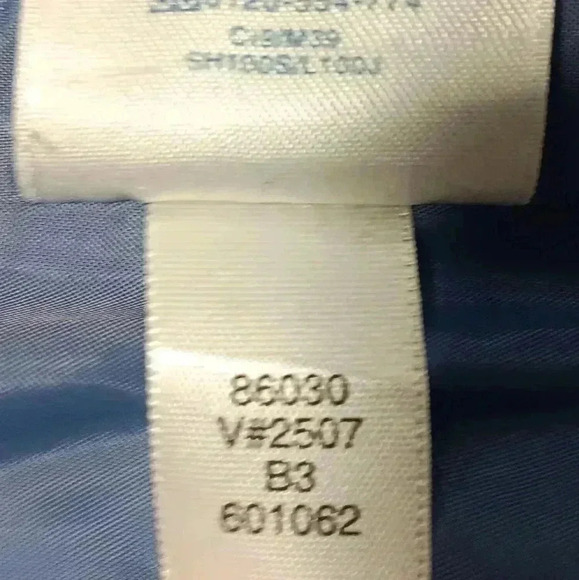 Lands End 💯 Wool ladies Blue plaid Blazer. Size 16 - Picture 6 of 9